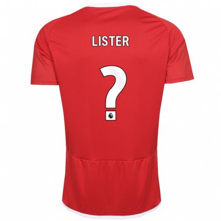 Kandiny Miesten Henry Lister #0 Punainen Kotipaita 2023/24 Lyhythihainen Paita T-Paita