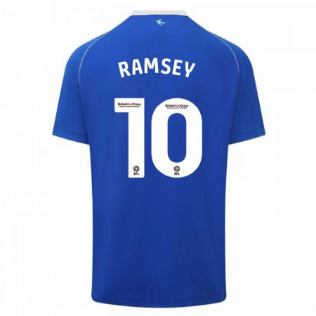 Kandiny Miesten Aaron Ramsey #10 Sininen Kotipaita 2023/24 Lyhythihainen Paita T-Paita