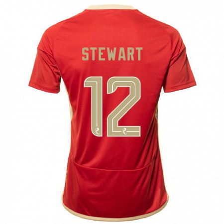 Kandiny Miesten Hannah Stewart #12 Punainen Kotipaita 2023/24 Lyhythihainen Paita T-Paita