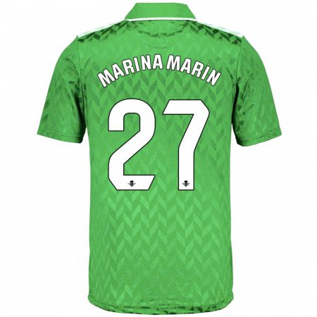 Kandiny Miesten Marina Marín #27 Vihreä Vieraspaita 2023/24 Lyhythihainen Paita T-Paita