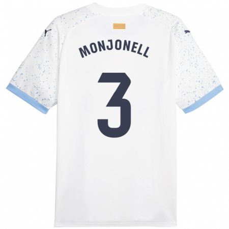 Kandiny Miesten Eric Monjonell #3 Valkoinen Vieraspaita 2023/24 Lyhythihainen Paita T-Paita