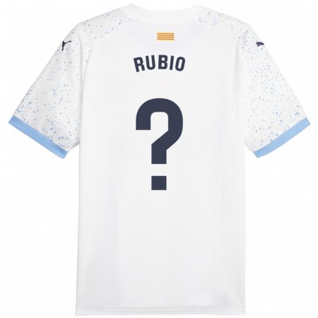 Kandiny Miesten Albert Rubio #0 Valkoinen Vieraspaita 2023/24 Lyhythihainen Paita T-Paita