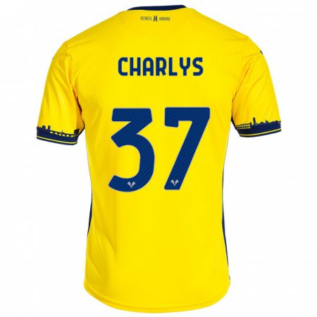 Kandiny Miesten Charlys #37 Keltainen Vieraspaita 2023/24 Lyhythihainen Paita T-Paita