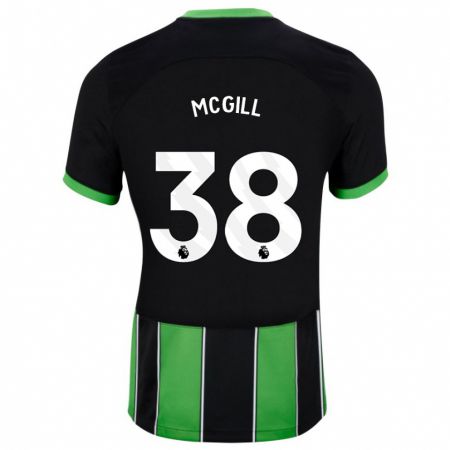 Kandiny Miesten Tom Mcgill #38 Musta Vihreä Vieraspaita 2023/24 Lyhythihainen Paita T-Paita