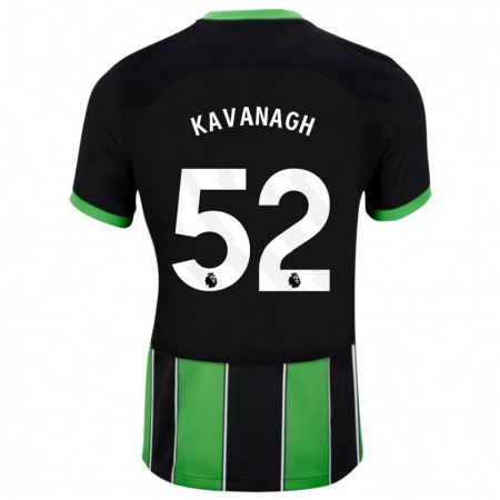 Kandiny Miesten Leigh Kavanagh #52 Musta Vihreä Vieraspaita 2023/24 Lyhythihainen Paita T-Paita