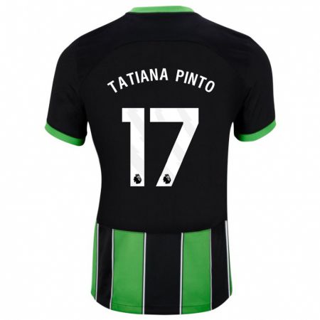 Kandiny Miesten Tatiana Vanessa Ferreira Pinto #17 Musta Vihreä Vieraspaita 2023/24 Lyhythihainen Paita T-Paita