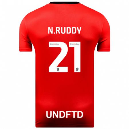 Kandiny Miesten John Ruddy #21 Punainen Vieraspaita 2023/24 Lyhythihainen Paita T-Paita