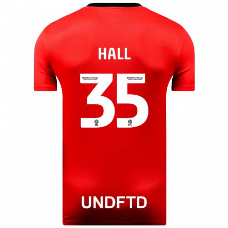 Kandiny Miesten George Hall #35 Punainen Vieraspaita 2023/24 Lyhythihainen Paita T-Paita
