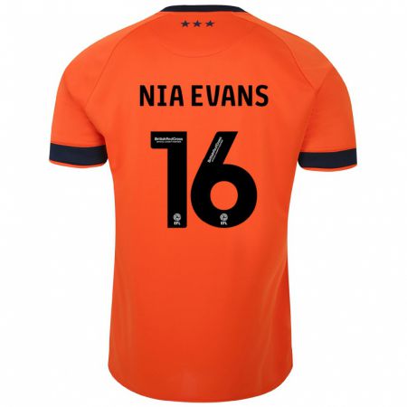 Kandiny Miesten Nia Evans #16 Oranssi Vieraspaita 2023/24 Lyhythihainen Paita T-Paita