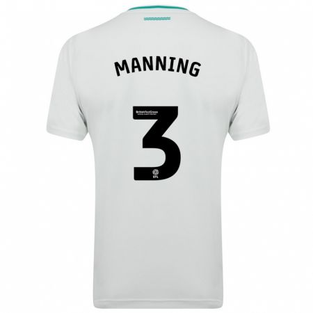 Kandiny Miesten Ryan Manning #3 Valkoinen Vieraspaita 2023/24 Lyhythihainen Paita T-Paita