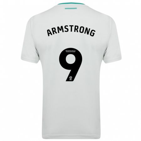 Kandiny Miesten Adam Armstrong #9 Valkoinen Vieraspaita 2023/24 Lyhythihainen Paita T-Paita