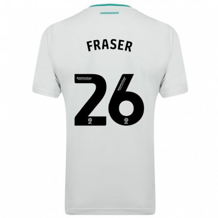Kandiny Miesten Ryan Fraser #26 Valkoinen Vieraspaita 2023/24 Lyhythihainen Paita T-Paita