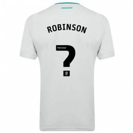 Kandiny Miesten Jay Robinson #0 Valkoinen Vieraspaita 2023/24 Lyhythihainen Paita T-Paita