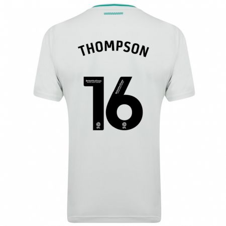 Kandiny Miesten Emma Thompson #16 Valkoinen Vieraspaita 2023/24 Lyhythihainen Paita T-Paita