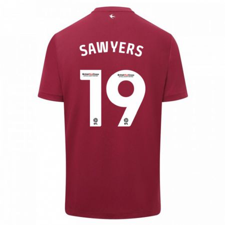 Kandiny Miesten Romaine Sawyers #19 Punainen Vieraspaita 2023/24 Lyhythihainen Paita T-Paita
