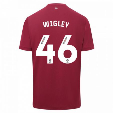 Kandiny Miesten Morgan Wigley #46 Punainen Vieraspaita 2023/24 Lyhythihainen Paita T-Paita