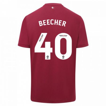Kandiny Miesten Josh Beecher #40 Punainen Vieraspaita 2023/24 Lyhythihainen Paita T-Paita