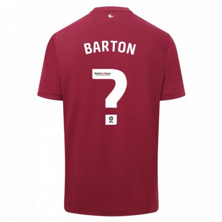 Kandiny Miesten Mannie Barton #0 Punainen Vieraspaita 2023/24 Lyhythihainen Paita T-Paita