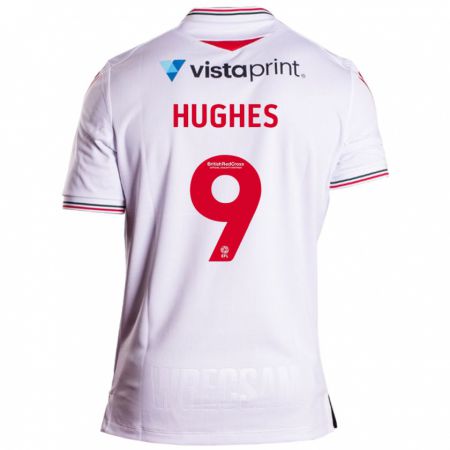 Kandiny Miesten Rosie Hughes #9 Valkoinen Vieraspaita 2023/24 Lyhythihainen Paita T-Paita
