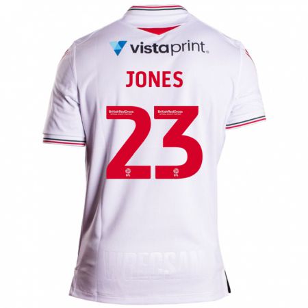 Kandiny Miesten Ruby Jones #23 Valkoinen Vieraspaita 2023/24 Lyhythihainen Paita T-Paita