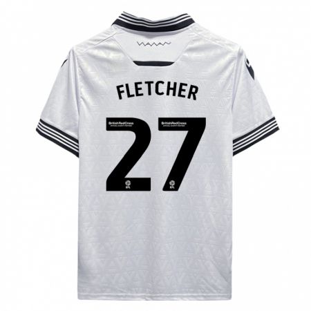 Kandiny Miesten Ashley Fletcher #27 Valkoinen Vieraspaita 2023/24 Lyhythihainen Paita T-Paita