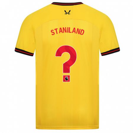 Kandiny Miesten Charlie Staniland #0 Keltainen Vieraspaita 2023/24 Lyhythihainen Paita T-Paita