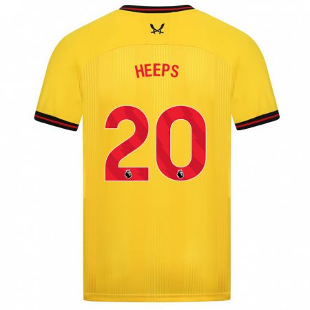 Kandiny Miesten Eleanor Heeps #20 Keltainen Vieraspaita 2023/24 Lyhythihainen Paita T-Paita