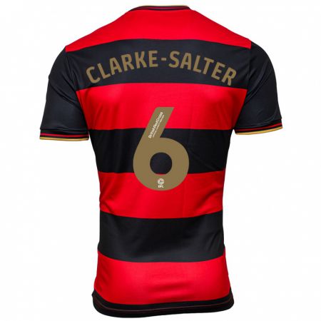 Kandiny Miesten Jake Clarke-Salter #6 Musta Punainen Vieraspaita 2023/24 Lyhythihainen Paita T-Paita