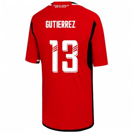 Kandiny Miesten Bruno Gutiérrez #13 Punainen Vieraspaita 2023/24 Lyhythihainen Paita T-Paita
