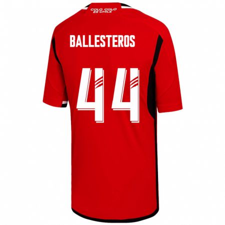 Kandiny Miesten Martín Ballesteros #44 Punainen Vieraspaita 2023/24 Lyhythihainen Paita T-Paita