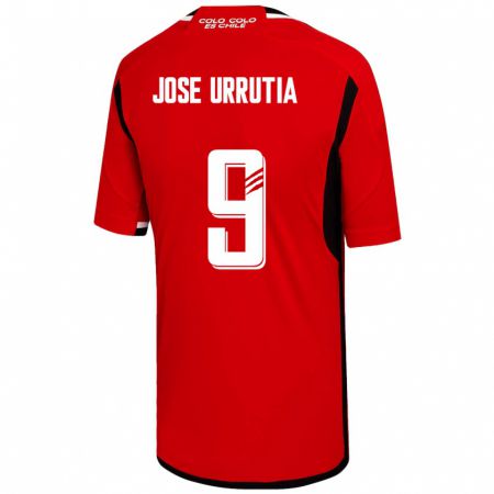 Kandiny Miesten María José Urrutia #9 Punainen Vieraspaita 2023/24 Lyhythihainen Paita T-Paita