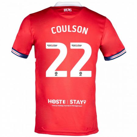 Kandiny Naisten Hayden Coulson #22 Punainen Kotipaita 2023/24 Lyhythihainen Paita T-Paita