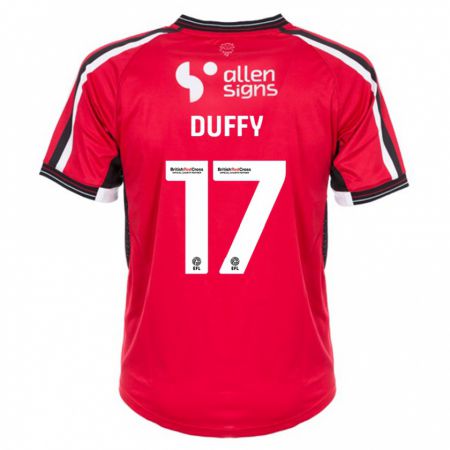 Kandiny Naisten Dylan Duffy #17 Punainen Kotipaita 2023/24 Lyhythihainen Paita T-Paita