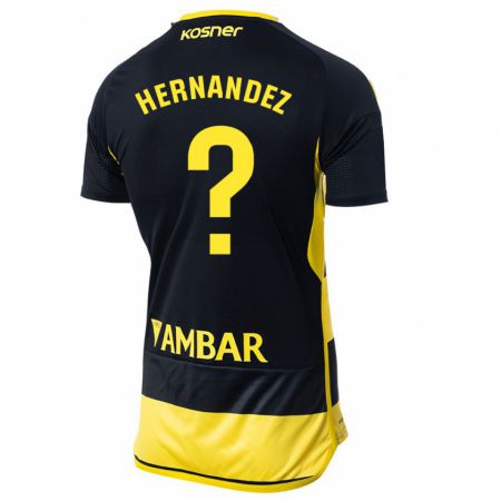 Kandiny Naisten Diego Hernández #0 Musta Keltainen Vieraspaita 2023/24 Lyhythihainen Paita T-Paita
