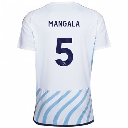 Kandiny Naisten Orel Mangala #5 Valkoinen Sininen Vieraspaita 2023/24 Lyhythihainen Paita T-Paita