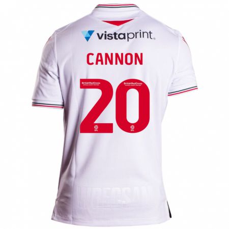 Kandiny Naisten Andy Cannon #20 Valkoinen Vieraspaita 2023/24 Lyhythihainen Paita T-Paita
