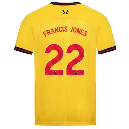 Kandiny Naisten Maria Francis-Jones #22 Keltainen Vieraspaita 2023/24 Lyhythihainen Paita T-Paita