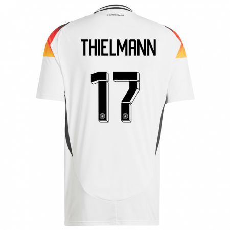 Kandiny Lapset Saksa Jan Thielmann #17 Valkoinen Kotipaita 24-26 Lyhythihainen Paita T-Paita