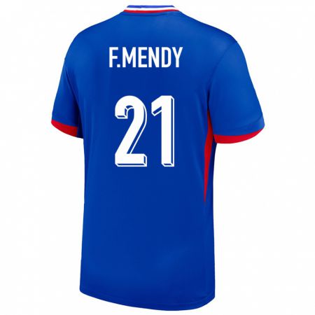 Kandiny Lapset Ranska Ferland Mendy #21 Sininen Kotipaita 24-26 Lyhythihainen Paita T-Paita