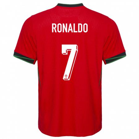 Kandiny Lapset Portugali Cristiano Ronaldo #7 Punainen Kotipaita 24-26 Lyhythihainen Paita T-Paita