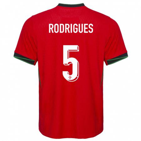Kandiny Lapset Portugali Rafael Rodrigues #5 Punainen Kotipaita 24-26 Lyhythihainen Paita T-Paita
