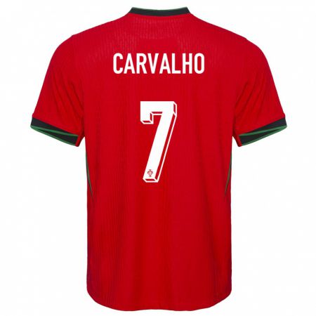 Kandiny Lapset Portugali Fabio Carvalho #7 Punainen Kotipaita 24-26 Lyhythihainen Paita T-Paita