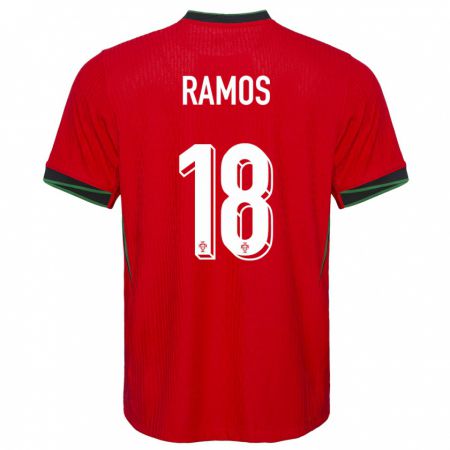 Kandiny Lapset Portugali Goncalo Ramos #18 Punainen Kotipaita 24-26 Lyhythihainen Paita T-Paita