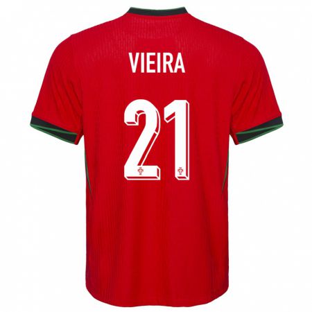 Kandiny Lapset Portugali Fabio Vieira #21 Punainen Kotipaita 24-26 Lyhythihainen Paita T-Paita