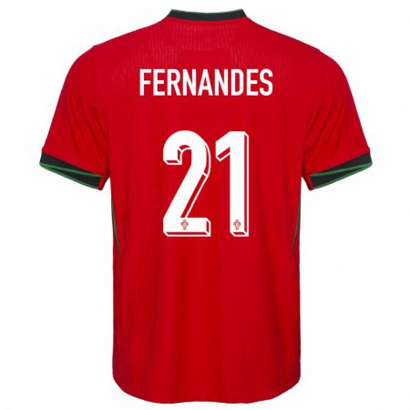 Kandiny Lapset Portugali Mateus Fernandes #21 Punainen Kotipaita 24-26 Lyhythihainen Paita T-Paita