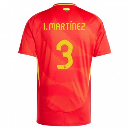 Kandiny Lapset Espanja Inigo Martinez #3 Punainen Kotipaita 24-26 Lyhythihainen Paita T-Paita