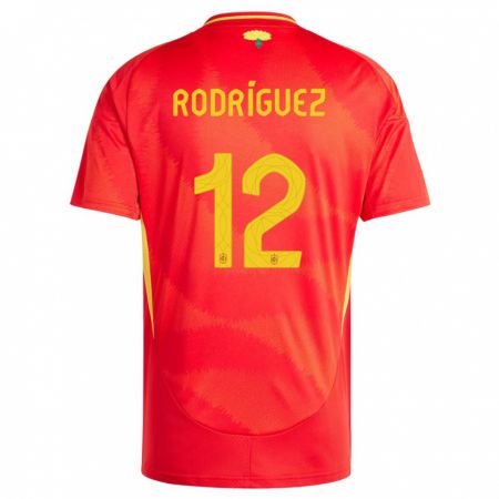 Kandiny Lapset Espanja Lucia Rodriguez #12 Punainen Kotipaita 24-26 Lyhythihainen Paita T-Paita