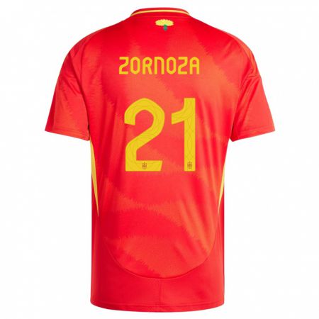 Kandiny Lapset Espanja Claudia Zornoza #21 Punainen Kotipaita 24-26 Lyhythihainen Paita T-Paita