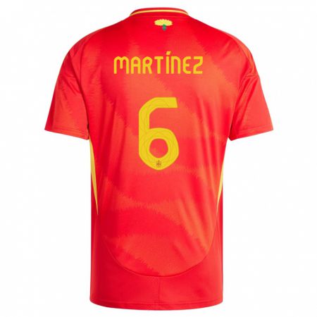 Kandiny Lapset Espanja Roger Martinez #6 Punainen Kotipaita 24-26 Lyhythihainen Paita T-Paita