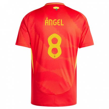 Kandiny Lapset Espanja Manuel Angel #8 Punainen Kotipaita 24-26 Lyhythihainen Paita T-Paita